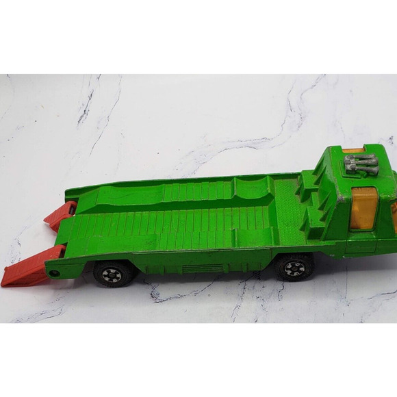 Matchbox 1977 Super Kings Auto Transport Vehicle Green with 5 Spoke Wheels - Picture 5 of 8